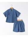 SHIPS KIDS:100~130cm / デニム 甚平 SHIPS KIDS シップス 着物・浴衣・和装小物 浴衣 ブルー【先行予約】*【送料無料】[Rak...
