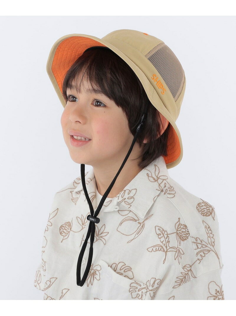 Hat - SHIPS KIDS: メッシュ メトロ ハット SHIPS KIDS シップス 帽子 ハット ネイビー ベージュ【送料無料】[Rakuten Fashion]