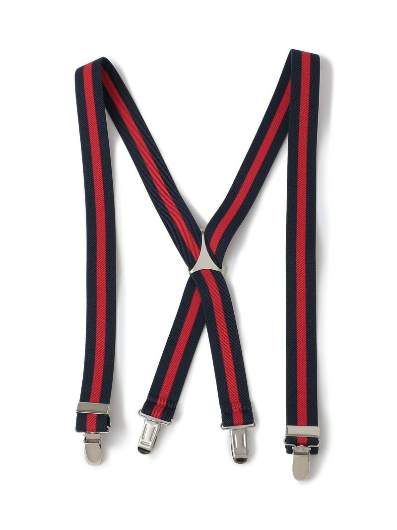 SUSPENDER FACTORY:ストライプ サスペンダー SHIPS KIDS シップス ファッション雑貨 サスペンダー レッド グリーン ネイビー[Rakuten Fashion]