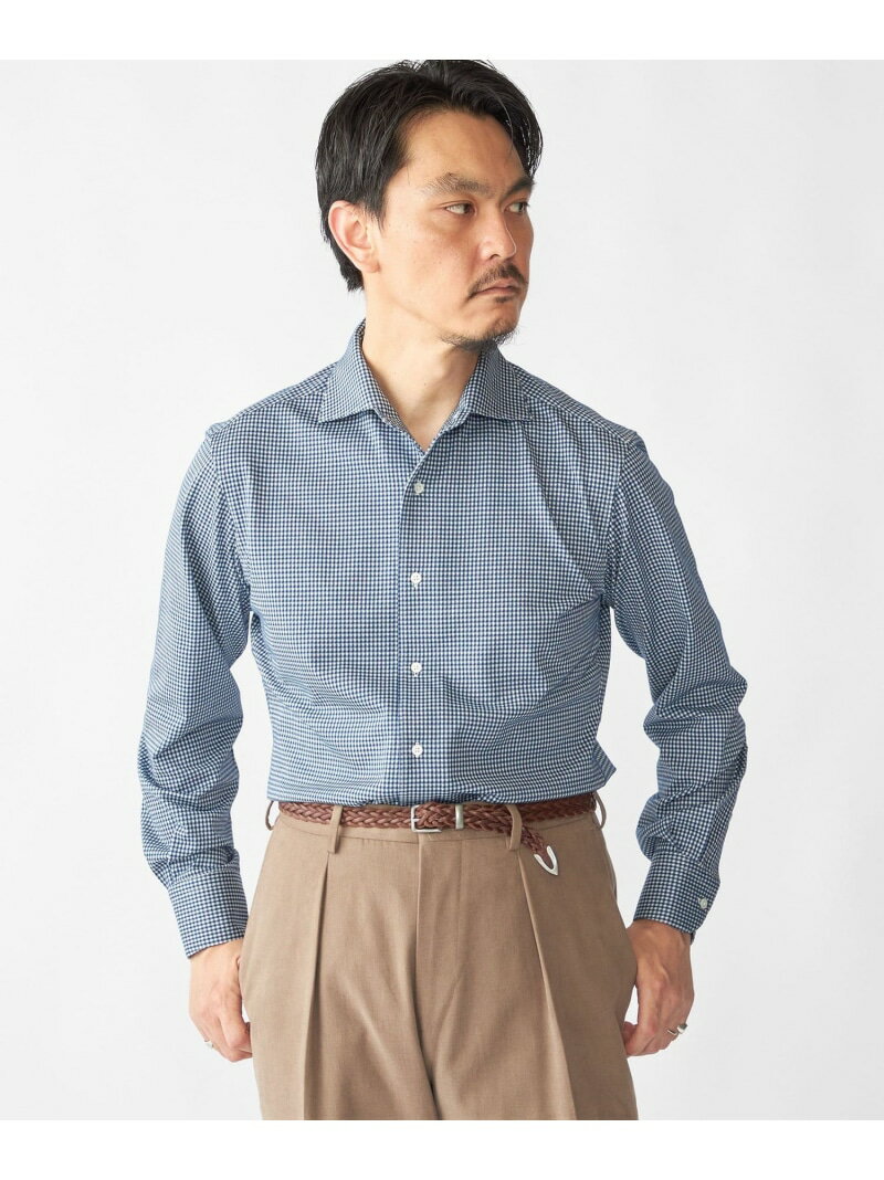 乐天商城 - 【SALE／40%OFF】SHIPS: ジャージー ギンガムチェック ワンピースカラー シャツ SHIPS MEN シップス トップス カットソー・Tシャツ ネイビー グレー【RBA_E】【送料無料】[Rakuten Fashion]