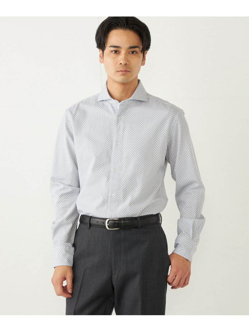 Rakuten - 【SALE／40%OFF】SHIPS Colors:＜洗濯機可能＞ビエラ プリント ワイドカラー シャツ SHIPS Colors シップス トップス シャツ・ブラウス ブルー ホワイト ネイビー【RBA_E】【送料無料】[Rakuten Fashion]