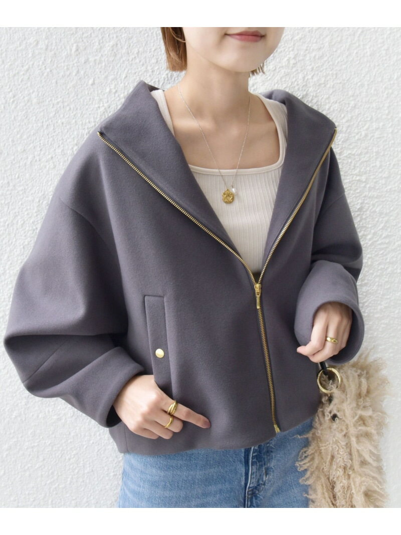 【SALE／30%OFF】【WEB限定】〈手洗い可能〉 ウールライク ボトル ネック ジップ ブルゾン 24AW SHIPS WOMEN シップス ジャケット・アウター ブルゾン・ジャンパー グリーン ネイビー グレー【RBA_E】【送料無料】[Rakuten Fashion]のサムネイル