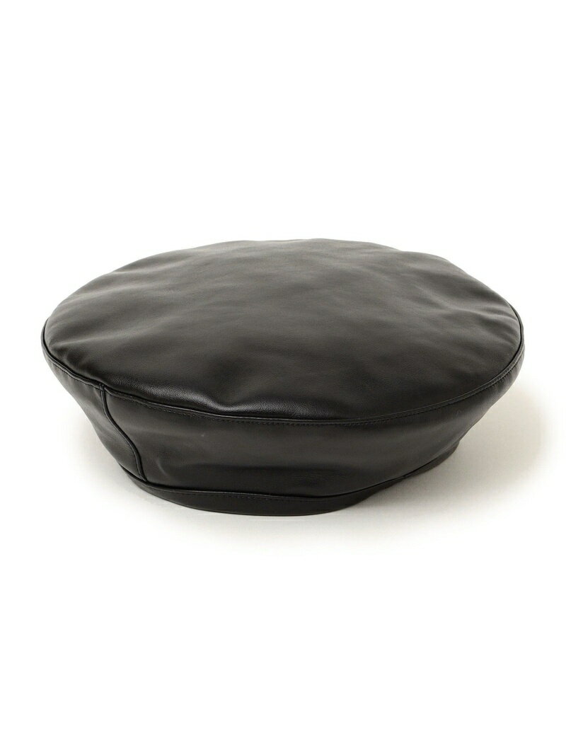 【SALE／50%OFF】perah:フェイクレザーベレー帽 SHIPS WOMEN シップス 帽子 ハンチング・ベレー帽 ブラック ベージュ【RBA_E】[Rakuten Fashion] 3