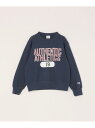 Champion: ウラケ カレッジロゴ プリント スウェット SHIPS any シップス トップス スウェット・トレーナー ネイビー ブラウン グリーン【送...