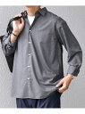 SHIPS any: LIM BLESS ソリッド/ストライプ レギュラーカラー シャツ(セットアップ対応)◆ SHIPS any シップス トップス シャツ・...