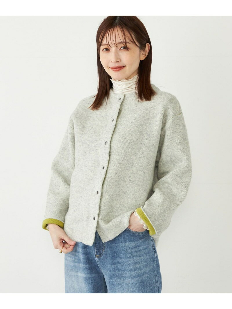 【SALE／30%OFF】SHIPS Colors:＜手洗い可能＞チャイニーズラクーン ミックス セッケツ カーディガン SHIPS Colors シップス トップス カーディガン グレー ベージュ【RBA_E】【送料無料】[Rakuten Fashion]