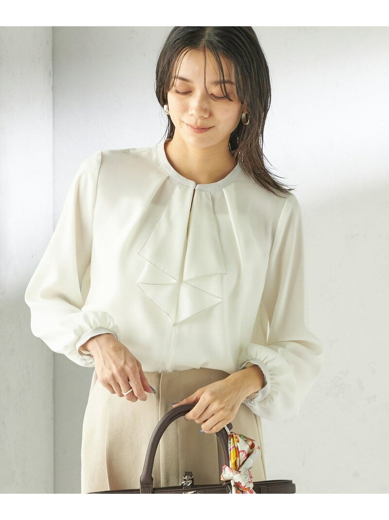Rakuten - ＜手洗い可能＞フロント タイ メロー 長袖 ブラウス SHIPS WOMEN シップス トップス シャツ・ブラウス ホワイト【送料無料】[Rakuten Fashion]