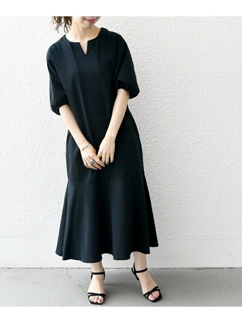 【SALE／30%OFF】SHIPS any:＜洗濯機可能＞ドライ ポンチ キーネック ワンピース SHIPS any シップス ワンピース・ドレス ワンピース ブラック グレー イエロー【RBA_E】【送料無料】[Rakuten Fashion]のサムネイル