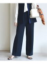 《予約》<洗濯機可能 / セレモニー対応可>ポリエステル レーヨン ダンボール ストレート パンツ SHIPS WOMEN シップス パンツ スラックス・ドレス...