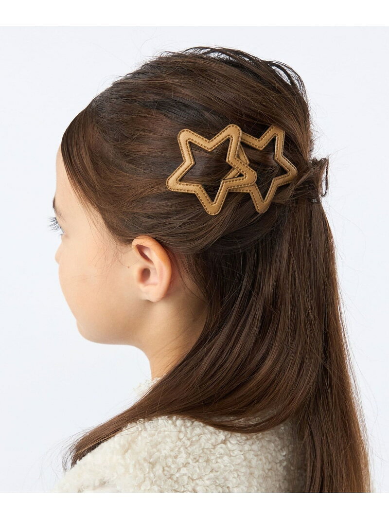 SHIPS KIDS:スター モチーフ ヘアピン セット SHIPS KIDS シップス アクセサリー・腕時計 その他のアクセサリー・腕時計 ベージュ ブラック[Rakuten Fashion]