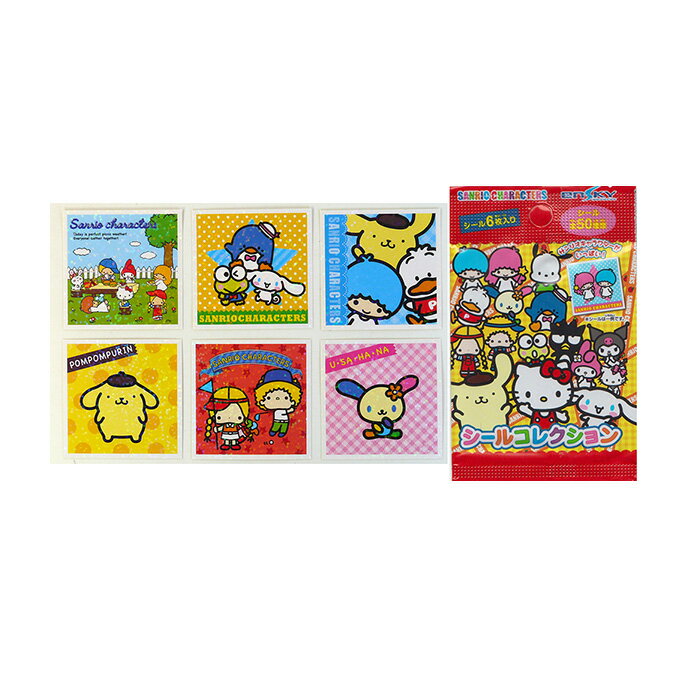 ★ゆうパケット★サンリオキャラクターズ　シールコレクション【20個入り】キャラクター　アニメ　おもちゃ　イベント　景品　シール　領収書のサムネイル
