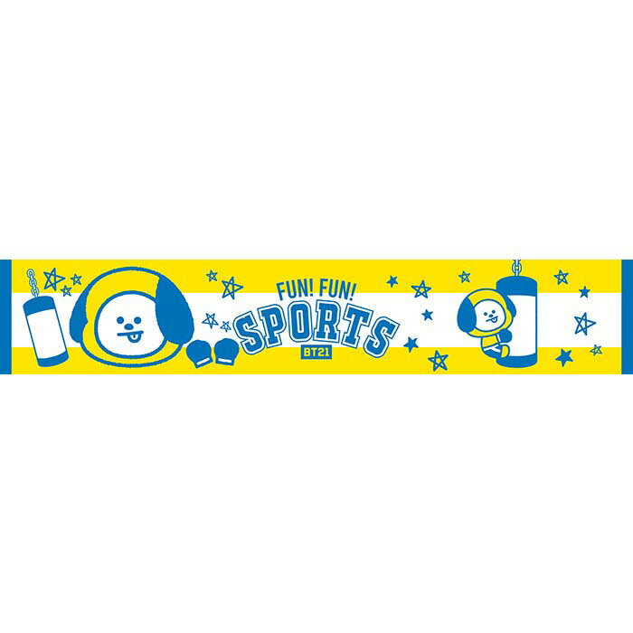 ★ゆうパケット★BT21 フェイスタオル(ジャガードタイプ) CHIMMY【1個入】キャラクター　景品　イベント　BT21　エンスカイ　フェイスタオル　領収書のサムネイル
