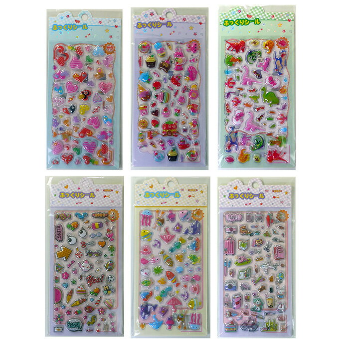 樂天商城 - ぷっくり シール【12個入り】キャラクター　おもちゃ　イベント　景品