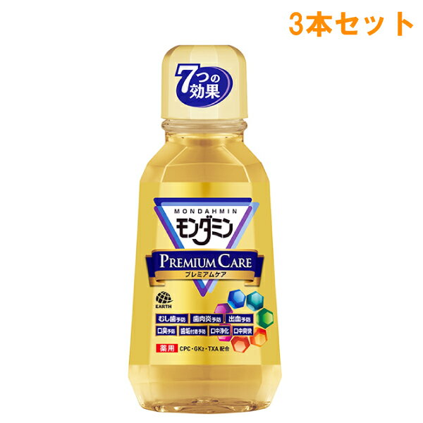 『3本セット』モンダミン プレミアムケア プレミアムミントの香り 380mL アース製薬 洗口液