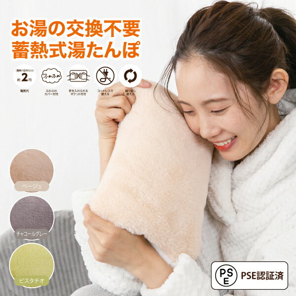 【送料無料】蓄電式湯たんぽ ベージュ グローバル・ジャパン 寒さ対策