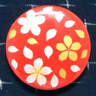 和風小物　佐賀県日本和柄　有田焼　マグネット赤桜吹雪