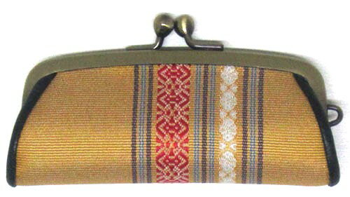 福岡県伝統工芸品 博多織印鑑ケース献上柄 印鑑入れ 黄色