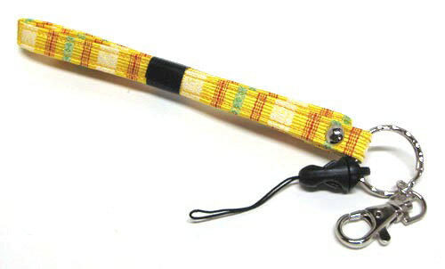 福岡県伝統工芸品 博多織小物献上柄 ネックストラップ 黄色系 福岡県伝統工芸品 博多織小物献上柄 ネックストラップ 黄色系