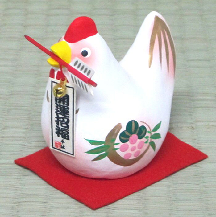 日本製 縁起物会津張り子 招福干支 酉・鳥招福破魔矢 酉 [2]