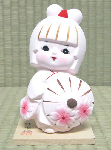 日本製　日本のお土産土人形　海外おみやげ花っ子人形　桜（さくら・サクラ）