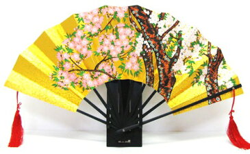 日本のお土産　日本の伝統飾り扇子　金地飾り扇子　日本扇子扇子　センス　せんす桜・さくら・サクラ