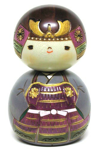 日本のお土産にも人気日本製　民芸品　工芸品卯三郎作　五月人形　こけし　かぶと君