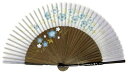 日本の伝統　日本扇子扇子　センス　せんす女性用扇子　和柄プリントペンテ桜（さくら　サクラ）　ブルー