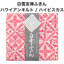 白雪友禅ふきん / ハワイアンキルト / ハイビスカス ■ プチギフト ご挨拶 内祝い ギフト 蚊帳生地 日本製 京友禅 漂白剤使用可 かわいい 白雪ふきん 人...