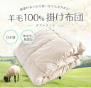 【送料無料】掛け布団 ダブルサイズ 掛布団 ナチュラル羊毛掛布団 羊毛100% 綿量3.3kg 羊毛掛け布団 羊毛布団 お肌に優しい無蛍光・無漂白 日本製 ふん...