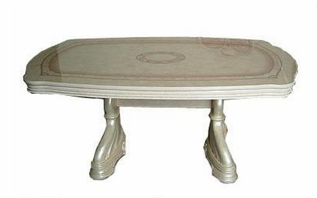 【開梱設置・送料無料】イタリア　サルタレッリ社　アマルフィ　ダイニングテーブル　アイボリー　アンティーク調　テーブル　ダイニング　食卓　白家具　クラシック調家具　プリンセス風　エレガント　おしゃれ　※北海道・沖縄・離島は別途送料お見積り