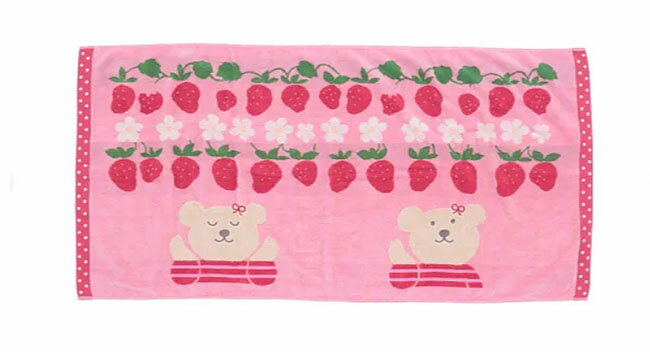 【送料無料】【即納可!!】再入荷しました♪日本製　レインボーベア　わくわく　バスタオル (60×120cm ）..