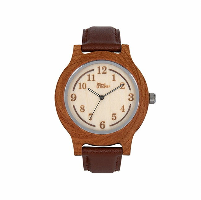 【送料無料】日本製　木製　腕時計　シルバーリングタイプ ケヤキ　天然木　木目　時計　watch　プレゼント　贈り物　ギフト