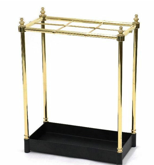 【送料無料!!】イタリア製　アンティーク調　真鍮　傘立て　長方形　アンブレラスタンド　レインラック..