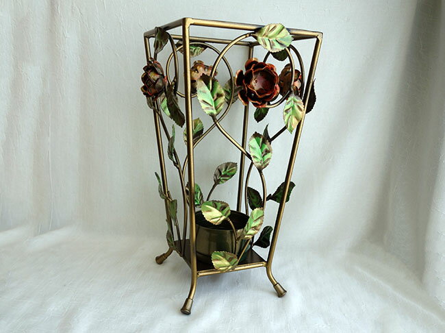 【送料無料】【即納可!!】再入荷しました♪イタリア製　ロートアイアン　傘立て　角型　レインラック　..