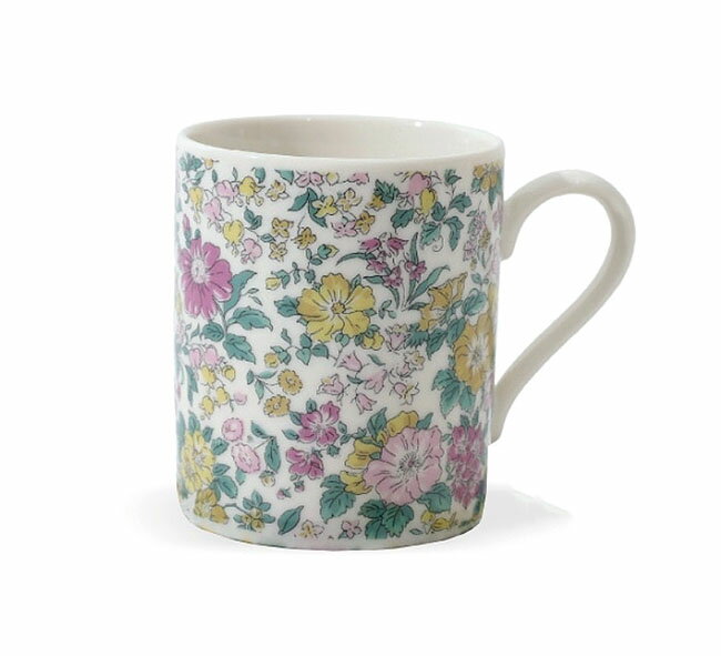 Mug Cup - 【3,980円(税込)以上お買上げで送料無料】【即納可!!】新入荷しました♪Liberty 日本製　美濃焼　フローレットロンドン　マグカップ『クレア・リッチ』ピンク　リバティプリント　マグ　洋食器　花柄　エレガント　おしゃれ　プレゼント