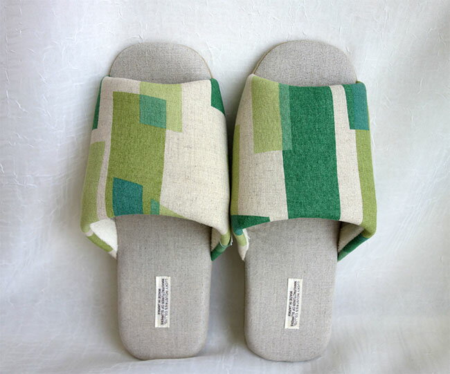 【3,980円(税込)以上お買上げで送料無料】【即納可!!】新入荷しました♪日本製 リネンケルスソフトスリッパ グリーン Lサイズ スリッパ ルームシューズ 部屋履き 生活雑貨