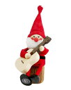 【送料無料】【即納可 】再入荷しました♪エストニア製 ノルディカニッセ『ギターを持ったサンタ』ノルディカ ニッセ 人形 北欧クリスマス サンタクロース 木製人形 ハンドメイド かわいい※丸太台はイメージです（別売り）