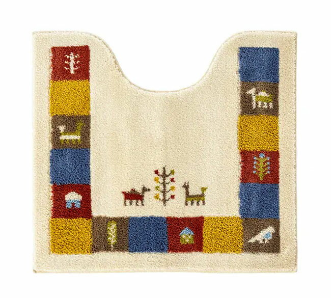 【3,980円(税込)以上お買上げで送料無料】【即納可!!】再入荷しました♪日本製 シエラ トイレマット ベージュ トイレ用品 マット 北欧風 ウィルトン織り 滑り止め加工 おしゃれ