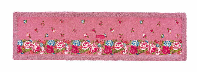 Rakuten - 【送料無料】【即納可!!】新入荷しました♪ 日本製　レイクアルスター　キッチンマット『ローズガーデン』ローズピンク（50×180cm）キッチン用品　台所　マット　敷物　抗菌・防臭・吸水機能　花柄　華やか　エレガント　おしゃれ