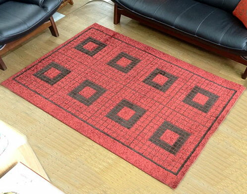 【送料無料!!】【即納可!!】再入荷しました♪ラグカーペット　ロイネット　ボルドー　レッド　130×190cm日本製　防ダニ　抗菌