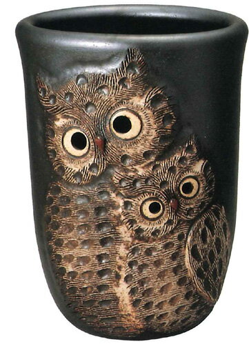 【送料無料】信楽焼　傘立て　ふくろう　サイズ：W36×D28×H48(cm)　【北海道・沖縄・離島の送料は別途..