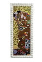 【送料無料】イタリア製 アートフレーム グスタフ クリムト 『抱擁』木製 額絵 クリムト Klimtホワイトフレーム 天然木 贈答品 プレゼント