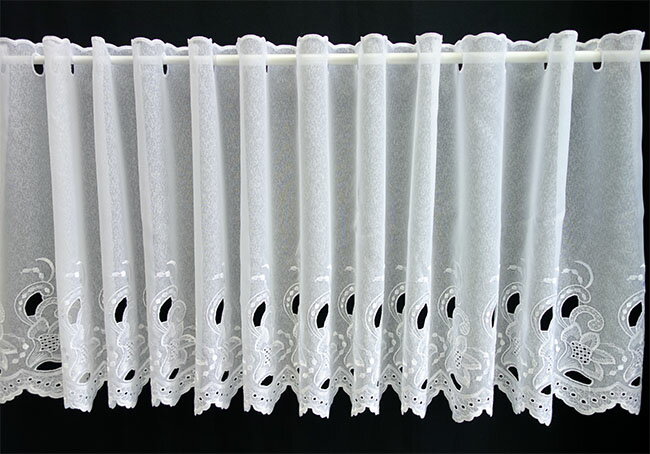 【3,980円(税込)以上お買上げで送料無料】【即納可】インテリアShiroyama オリジナル トルコ製レース カフェカーテン 小窓用カーテン 輸入レース 刺...