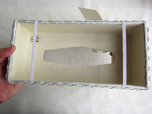 【送料無料】【即納可!!】再入荷しました♪布張り ティッシュケースボックス リボン [3]