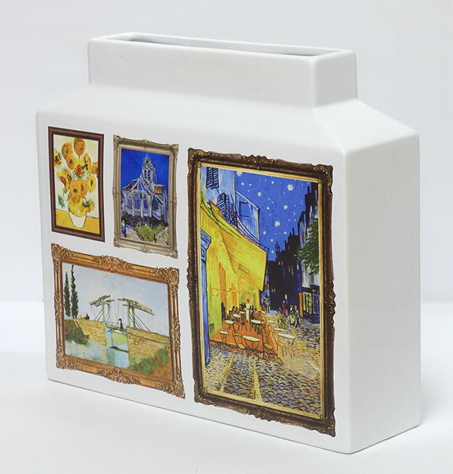 【送料無料】【即納可!!】新入荷しました♪フラワーベースゴッホ コレクション 陶器 花瓶フィンセント・ファン・ゴッホ アート