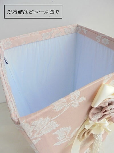 【送料無料】【即納可!!】新入荷しました♪ジェニファーテイラー  ダストボックス  ピンク Jennifer Taylor ダストBOX ゴミ箱 布張り マガジンラック スリッパラック 小物入れ プリンセスシリーズ フェミニン おしゃれ [3]