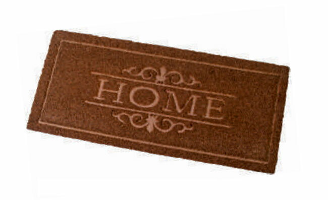 【3,980円(税込)以上お買上げで送料無料】イタリア VELCOC社 天然ココヤシ使用ラバーマット ドアマットホーム・ブラウン