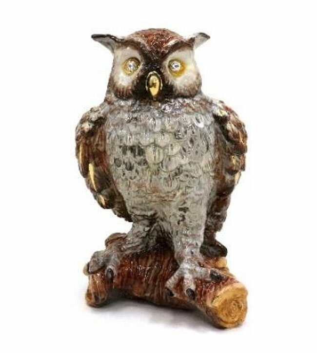 Owl - 【送料無料】イタリア　アウラ社製　陶器 置物『フクロウ』 インテリア雑貨　イタリア雑貨　ふくろう　梟　オウル　動物　アニマル　インテリア　置物　オブジェ　動物置物　アニマル置物　かわいい