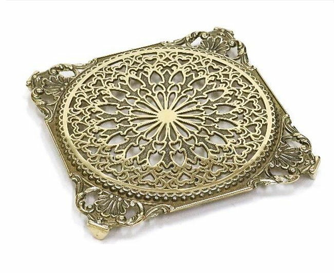 【送料無料】イタリア製　アンティーク調　真鍮　鍋敷き　ナベシキ　なべしき　キッチン用品　ブラス　..