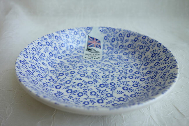 【3,980円(税込)以上お買上げで送料無料】【即納可!!】再入荷しました♪イギリス製　Burleigh バーレイ社ブルーフェリシティ　フルーツプレートプレート　小皿　皿　お皿　取り皿